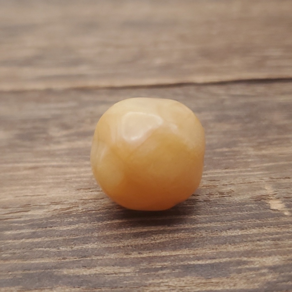 Peach coral skin bead charm